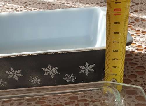 Vintage Pyrex Black Snowflake Bowl