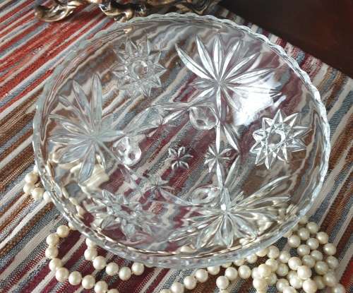 Lovely Clear  Glass Candy Bowl