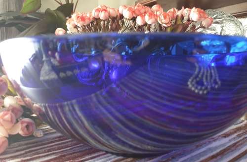 Cobalt Blue Salad Bowl