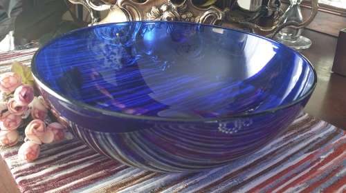 Cobalt Blue Salad Bowl