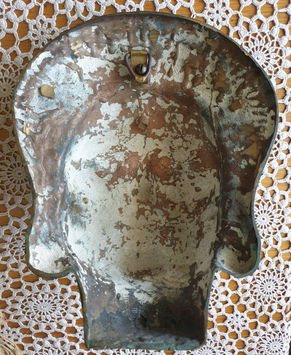 BRONZE FACE MASK | VINTAGE | SIGNED |