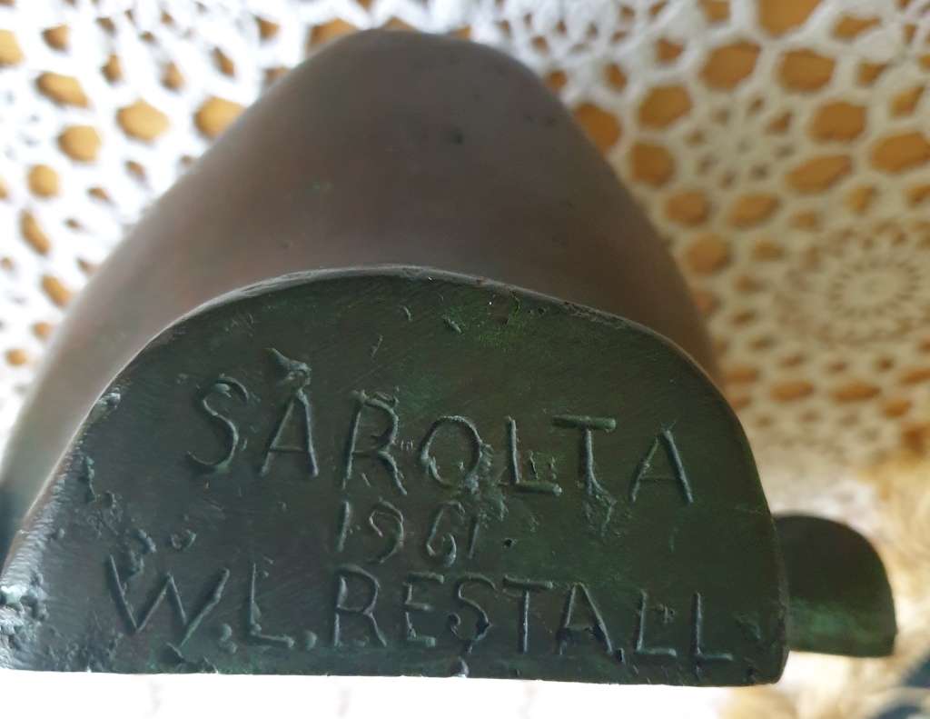 BRONZE FACE MASK | VINTAGE | SIGNED |