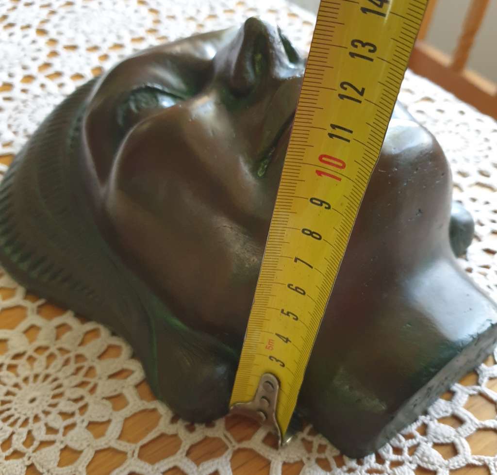 BRONZE FACE MASK | VINTAGE | SIGNED |