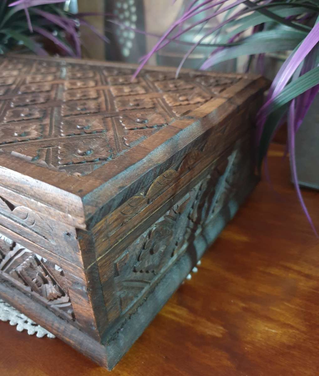 Rose Wood Jewelry Box | Memory Box | Decor |