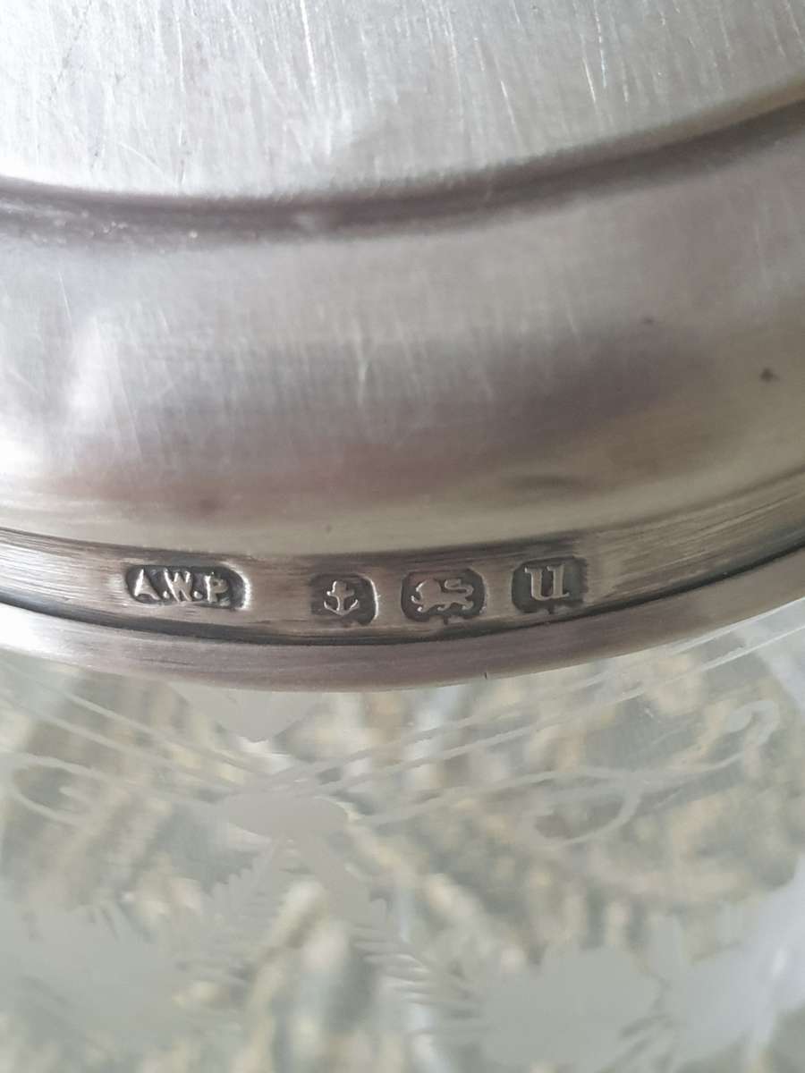 Silver and Glass Trinket/Dressing Table bowl | Vintage