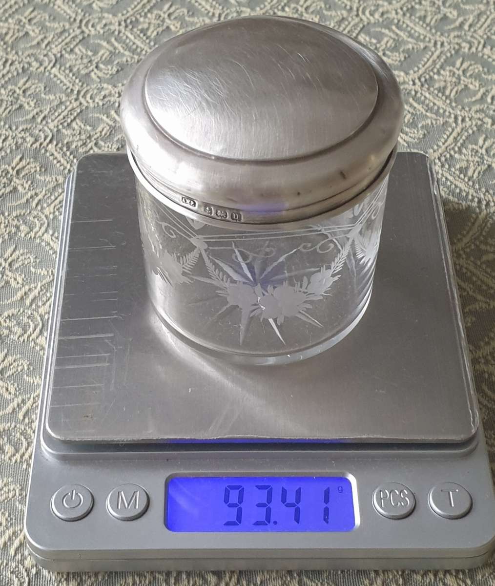 Silver and Glass Trinket/Dressing Table bowl | Vintage