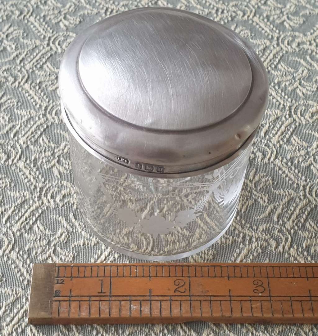 Silver and Glass Trinket/Dressing Table bowl | Vintage