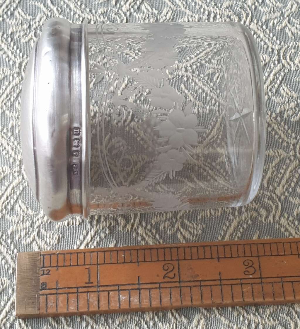 Silver and Glass Trinket/Dressing Table bowl | Vintage