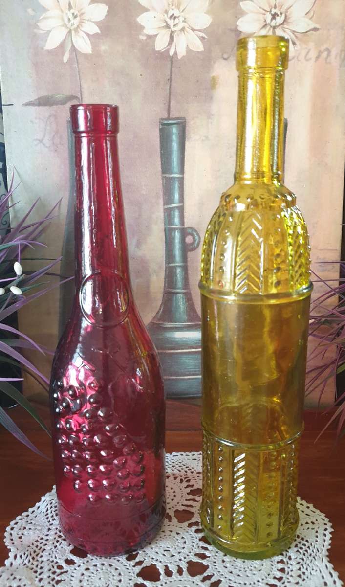Two Glass Bottles for Your Collection | Decor | Home | Good condition |