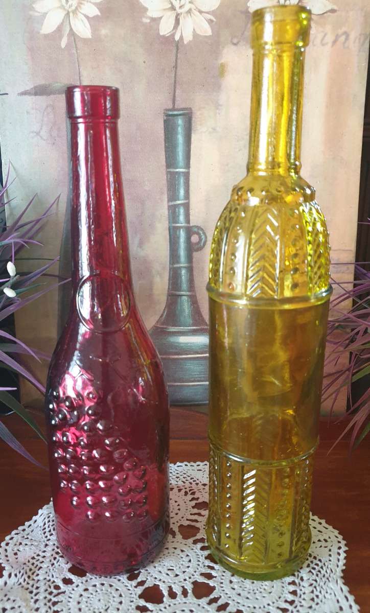 Two Glass Bottles for Your Collection | Decor | Home | Good condition |