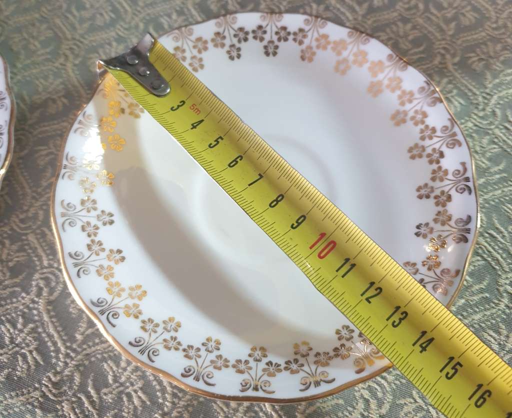 COLCLOUGH RIDGWAY POTTERIES BONE CHINA | SET WITH CAKE PLATE | ENGLAND |