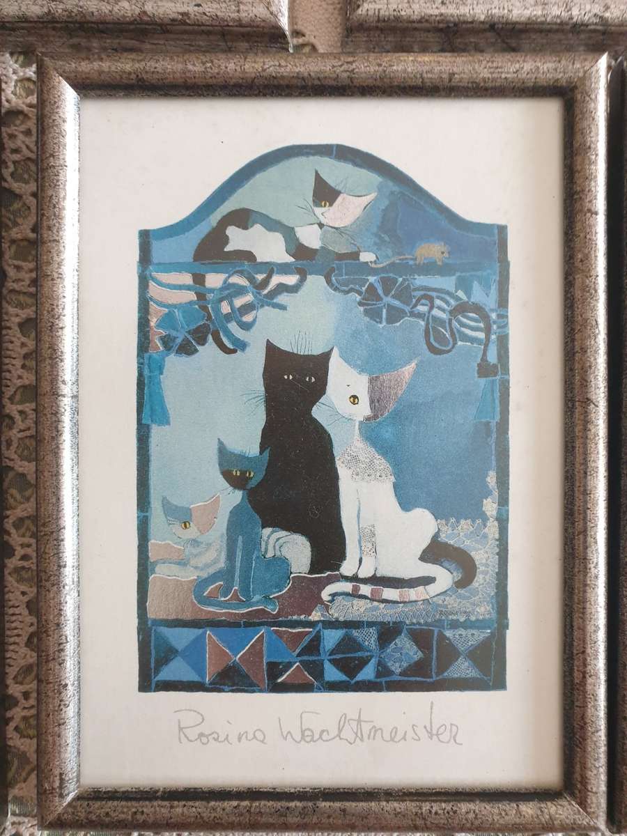 Rosina Wachtmeister |  Goebel CAT PRINTS | SIGNED | BARGAIN AT THIS PRICE !! |