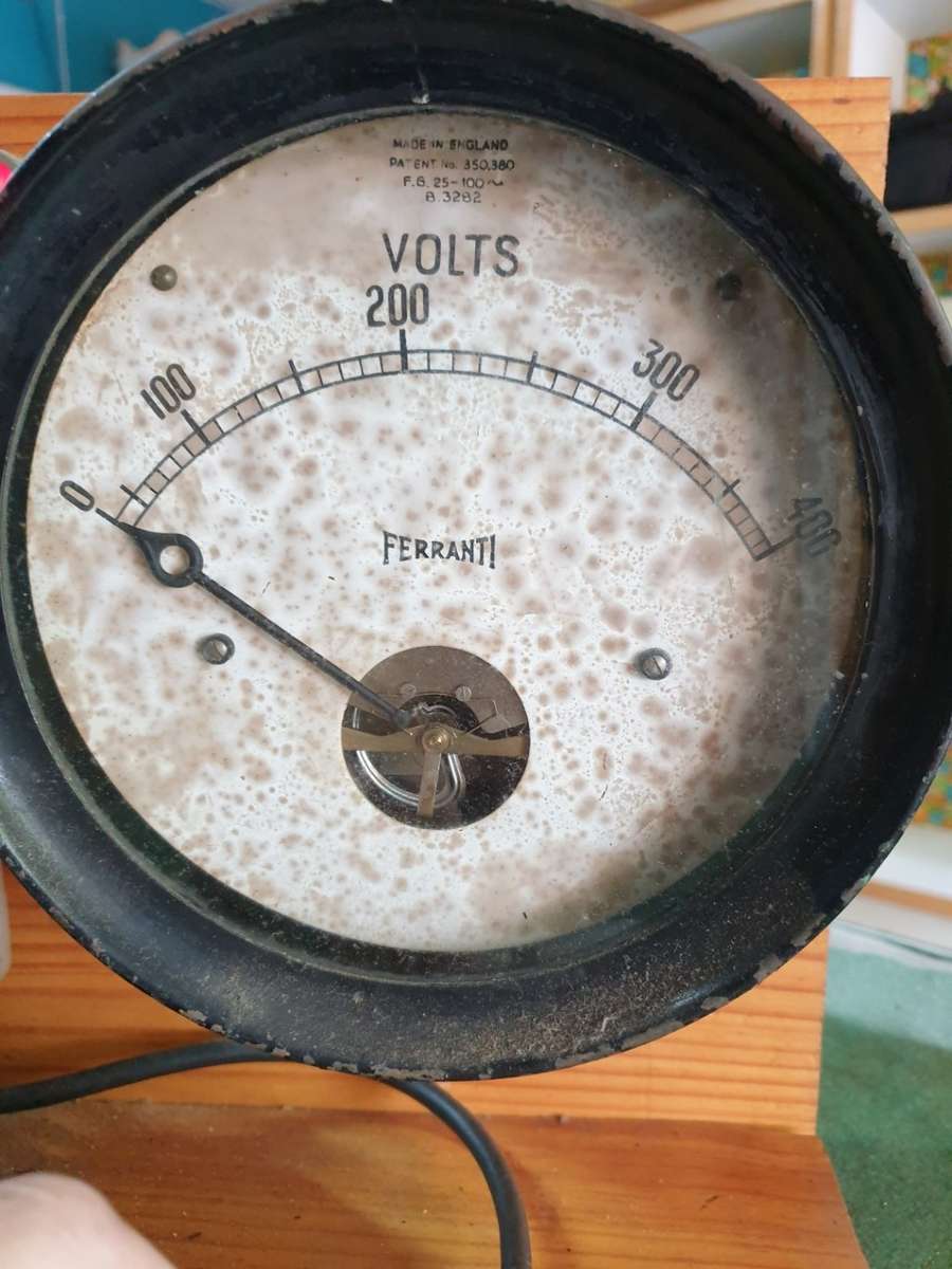 Vintage Ferranti Large Voltmeter - AC 400 Volts
