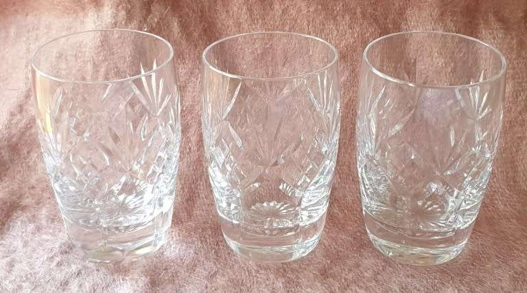 SET OF 3 CRYSTAL GLASSES