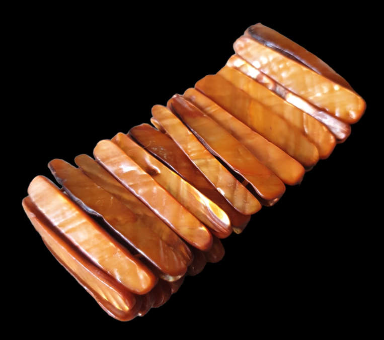 Natural Stretchy Sea Shell Bracelet Copper color | ONE SIZE FITS ALL |