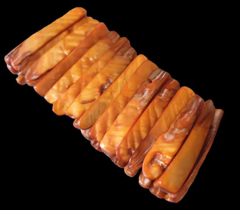 Natural Stretchy Sea Shell Bracelet Copper color | ONE SIZE FITS ALL |