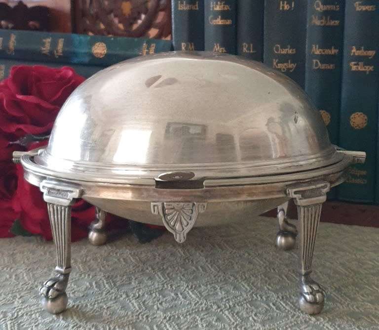 VINTAGE PLATED TUREEN | BUTTER DISH |