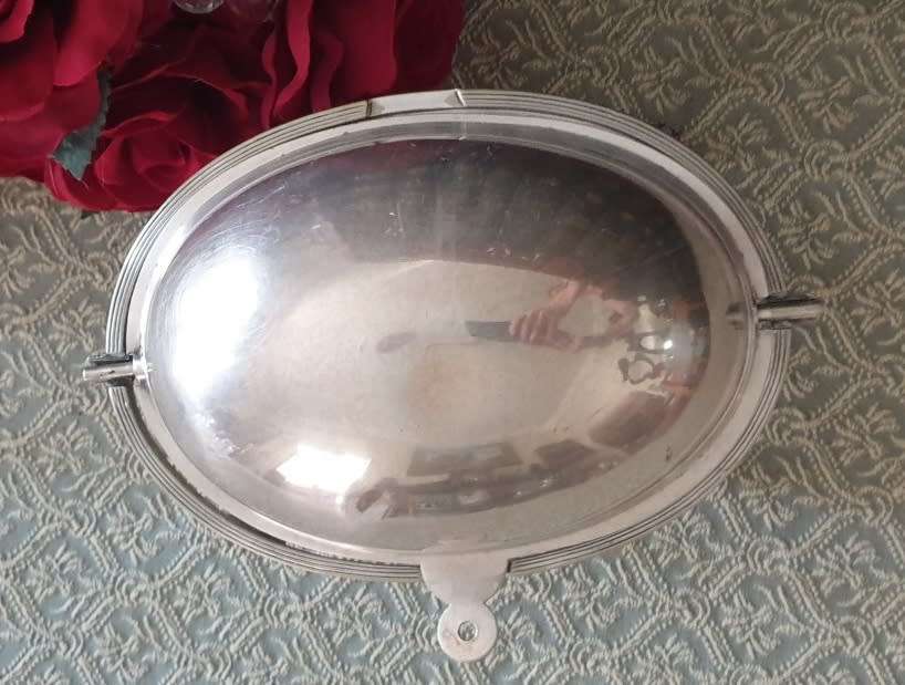 VINTAGE PLATED TUREEN | BUTTER DISH |