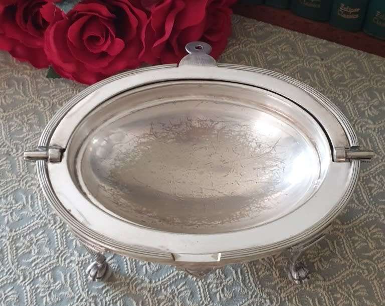 VINTAGE PLATED TUREEN | BUTTER DISH |