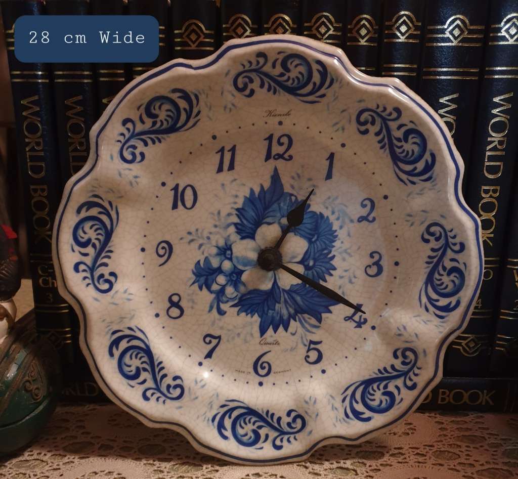 Vintage Melamine German Wall Clock Good working order.