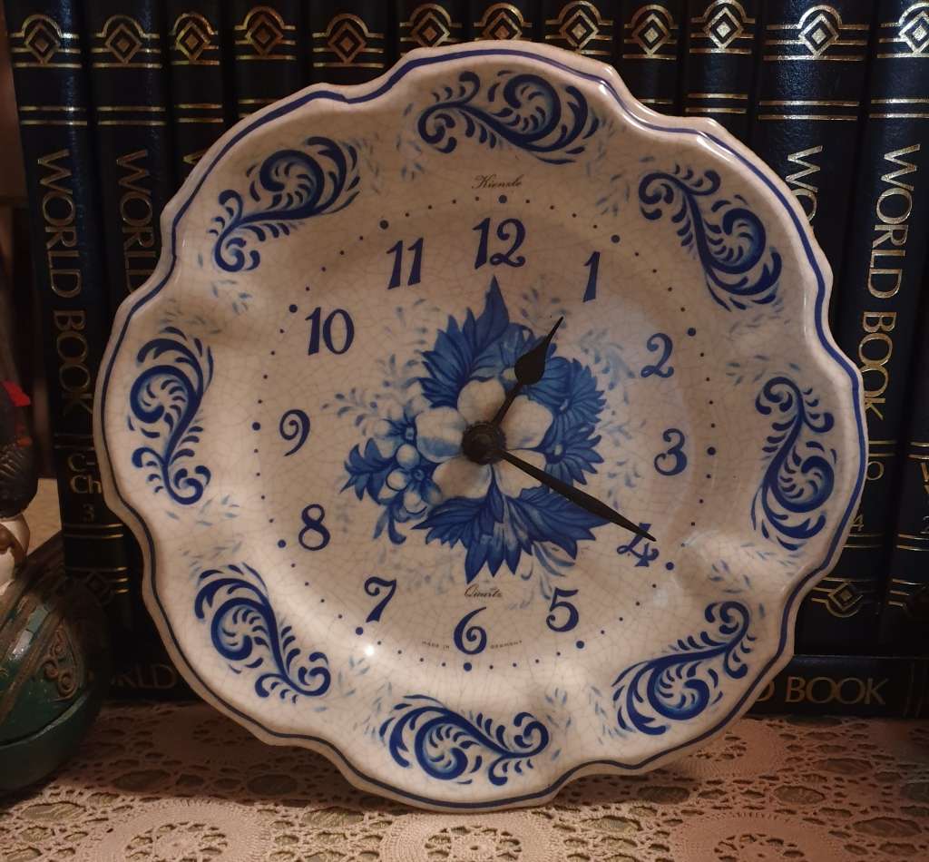 Vintage Melamine German Wall Clock Good working order.