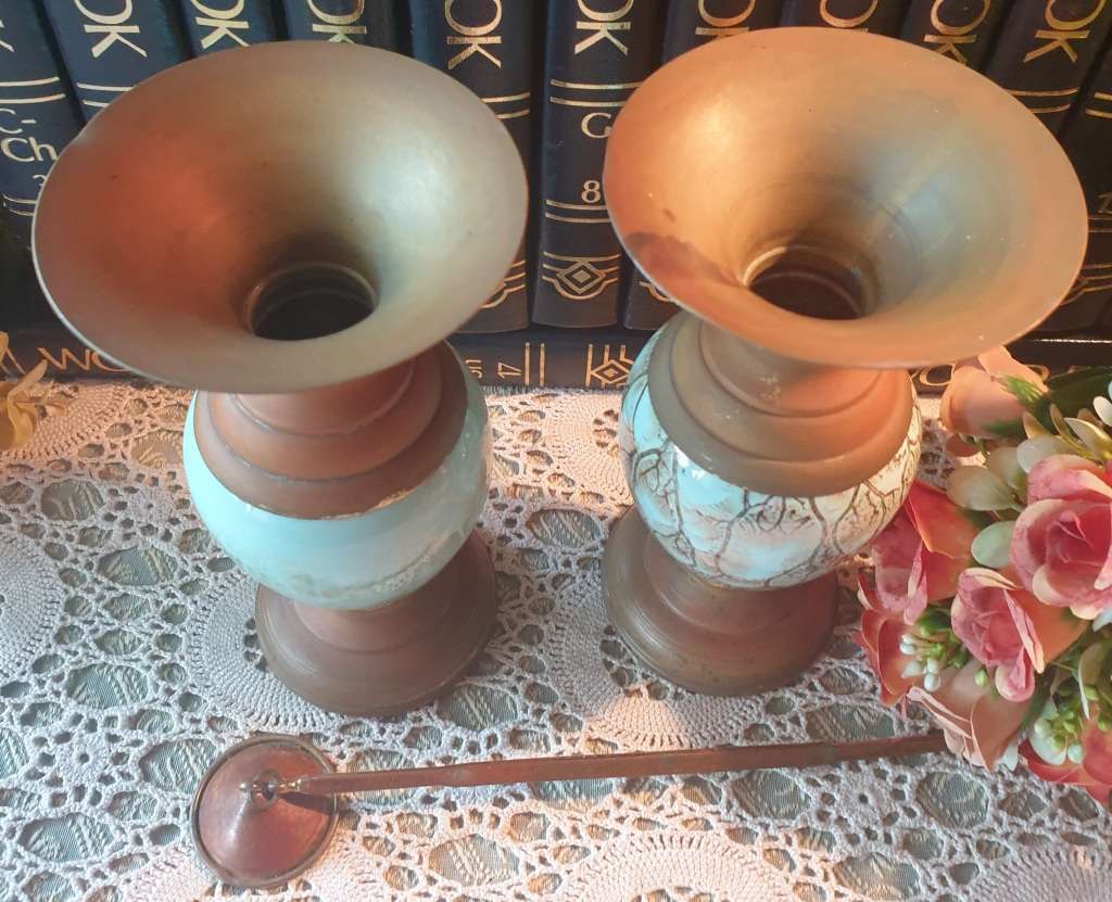 Vases and candle snuffer