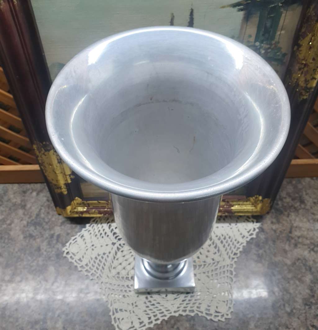 LARGE PEWTER VASE