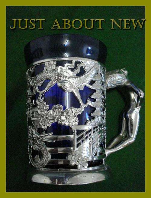 ^^^ Stunning Blue and Silver Jug^^^