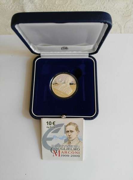 Guglielmo Marconi Coins Proof mint Silver