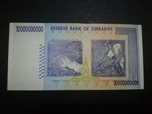 Uncirculated Ten Billion Dollar Zimbabwe