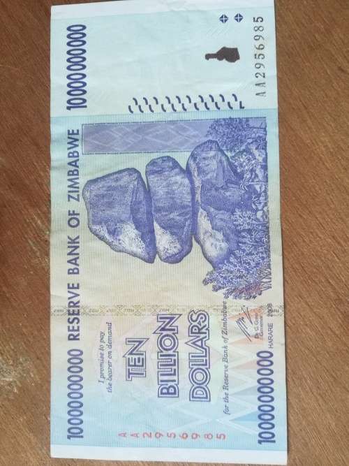 Uncirculated Ten Billion Dollar Zimbabwe