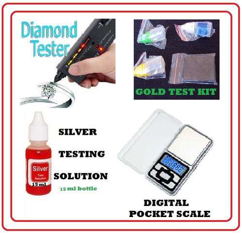 GOLD SILVER DIAMOND TESTING AND VALUATION KIT