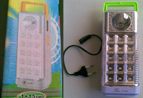 Rechargeable Energy saving Emergency 15 + 1 LED Lantern type Torch Light with backup battery bank