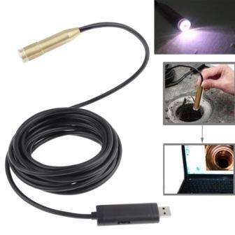 7M USB Waterproof Inspection Tube Snake Endoscop Wire Borescope IP66 Video Camera with lights