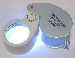 40x 25mm Jewelers Loupe Magnifier Magnifying Eye Glass with LED Light