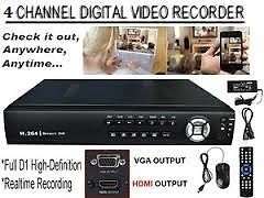 New 4 channel ahd DVR +200GB Hard Drive with 3G Phone and Internet VIEWING for CCTV camera systems