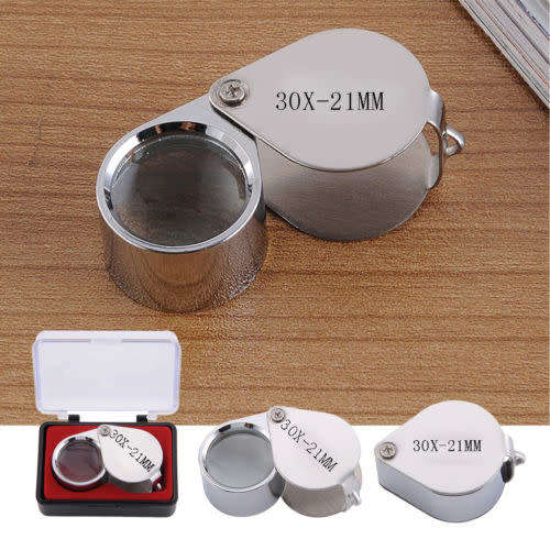 30 x 21mm Jewelers Loupe Magnifier Magnifying Eye Glass