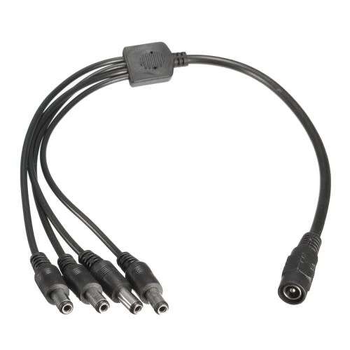 12V DC 4 way Power Splitter Cable Cord For CCTV camera