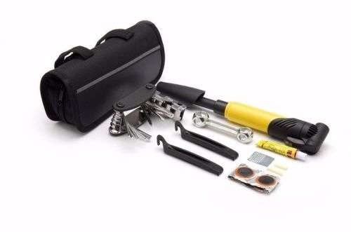 Bike Bicycle Cycling Tool Tire Tyre Multi Repair Kits Bag with Pouch Pump