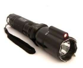 Rechargeable Tactical STUN GUN Tazer with LED Security Torch & Spikes & Laser Pointer - All in 1