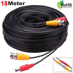 15M CCTV CABLE - RCA/BNC WITH POWER
