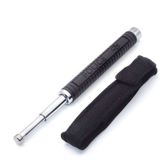 Extendable Steel Tactical Police Impact Baton with Pouch