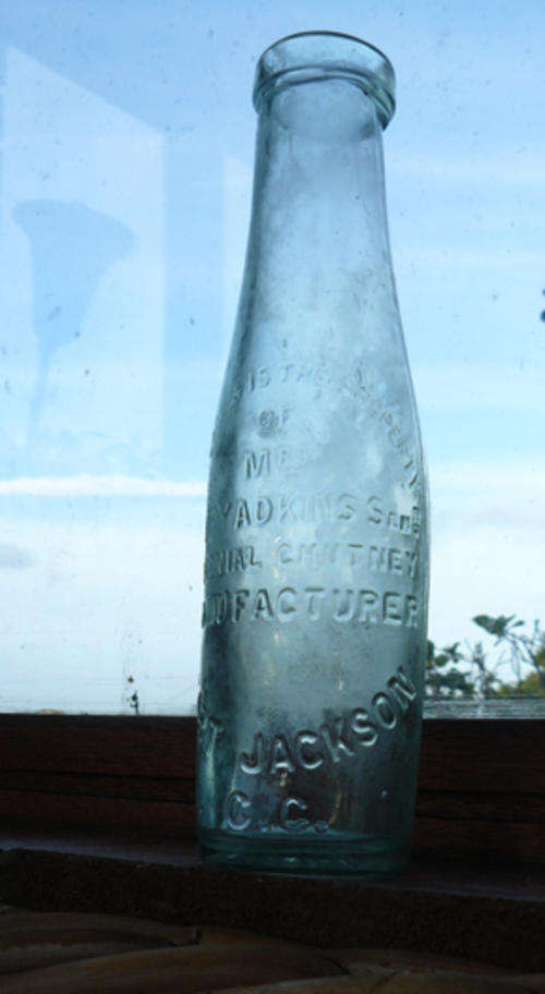 Mrs Henry Adkins Sen Colonial Chutney Bottle