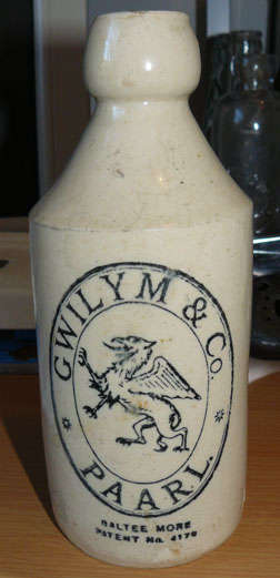 Ginger Beer Bottle for Gwilym & Co of Paarl