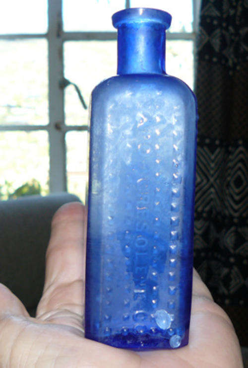 Cobalt Blue Vapo Cresolene Bottle