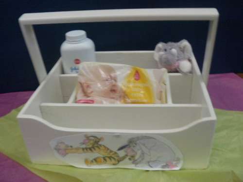 WOODEN BABY,S ORGANISER - CARRY - BID NOW OR ORDER ANY COLOUR !!!@@@!!!