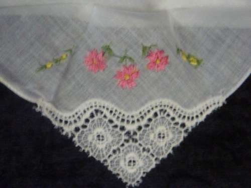 EMBROIDERED VINTAGE COTTON HANKIE