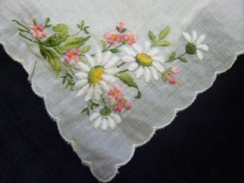 EMBROIDERED VINTAGE COTTON HANKIE