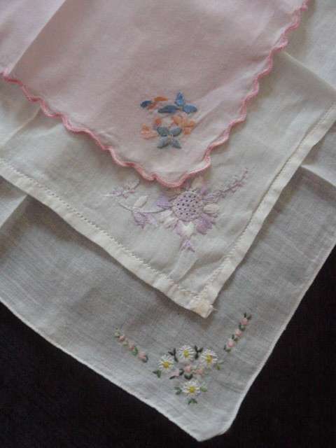 VINTAGE COTTON HANKIES MIXED