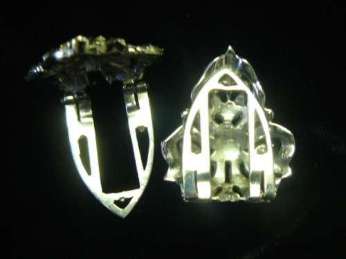 GENUINE MARCAZITE SHOE CLIPS STUNNING - HARD TO FINDE A PAIR !!!